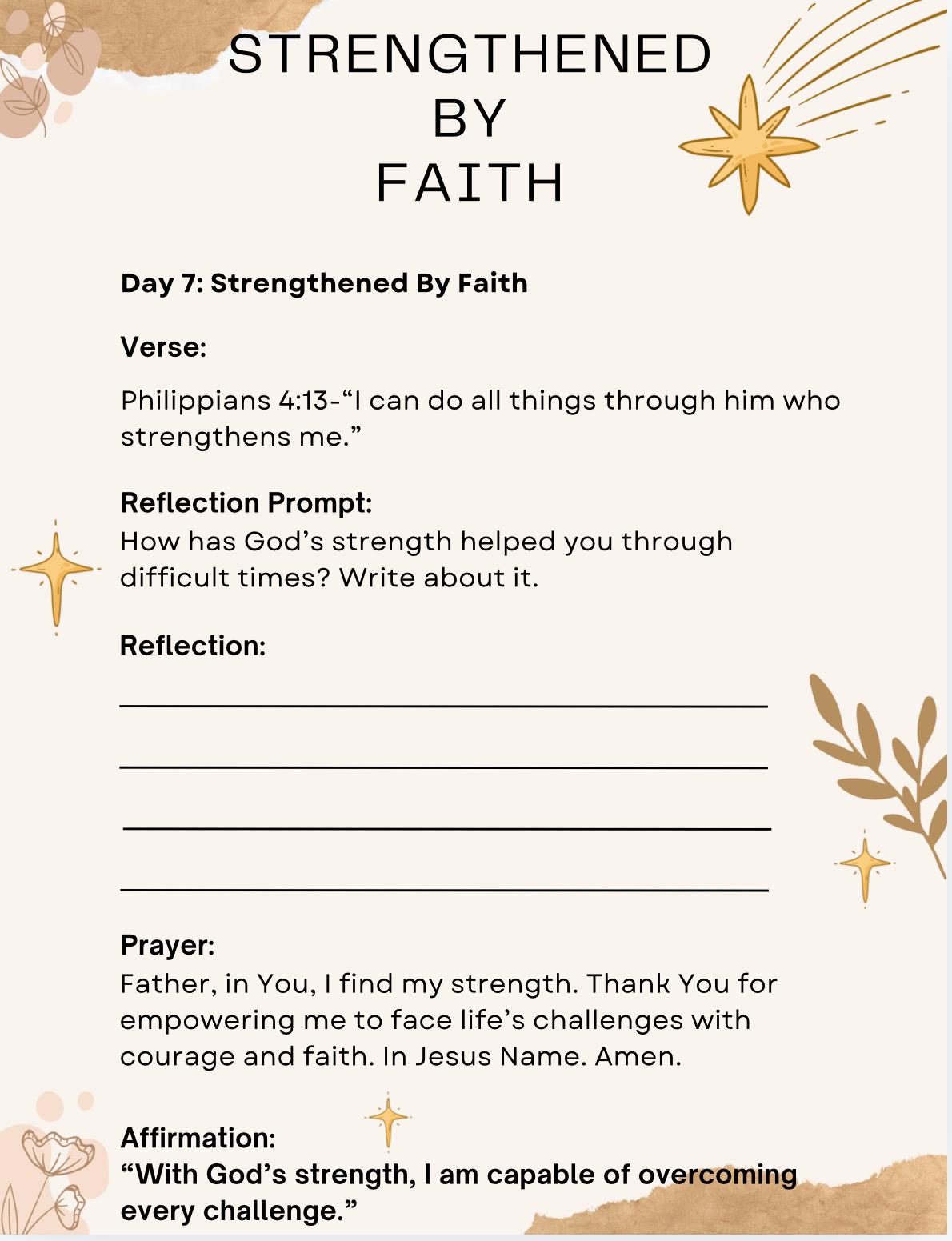 Empowered and Grateful: A 30-Day Digital Faith-Filled Journal for Women | Printable Christian Gratitude Journal | Daily Devotional for Women