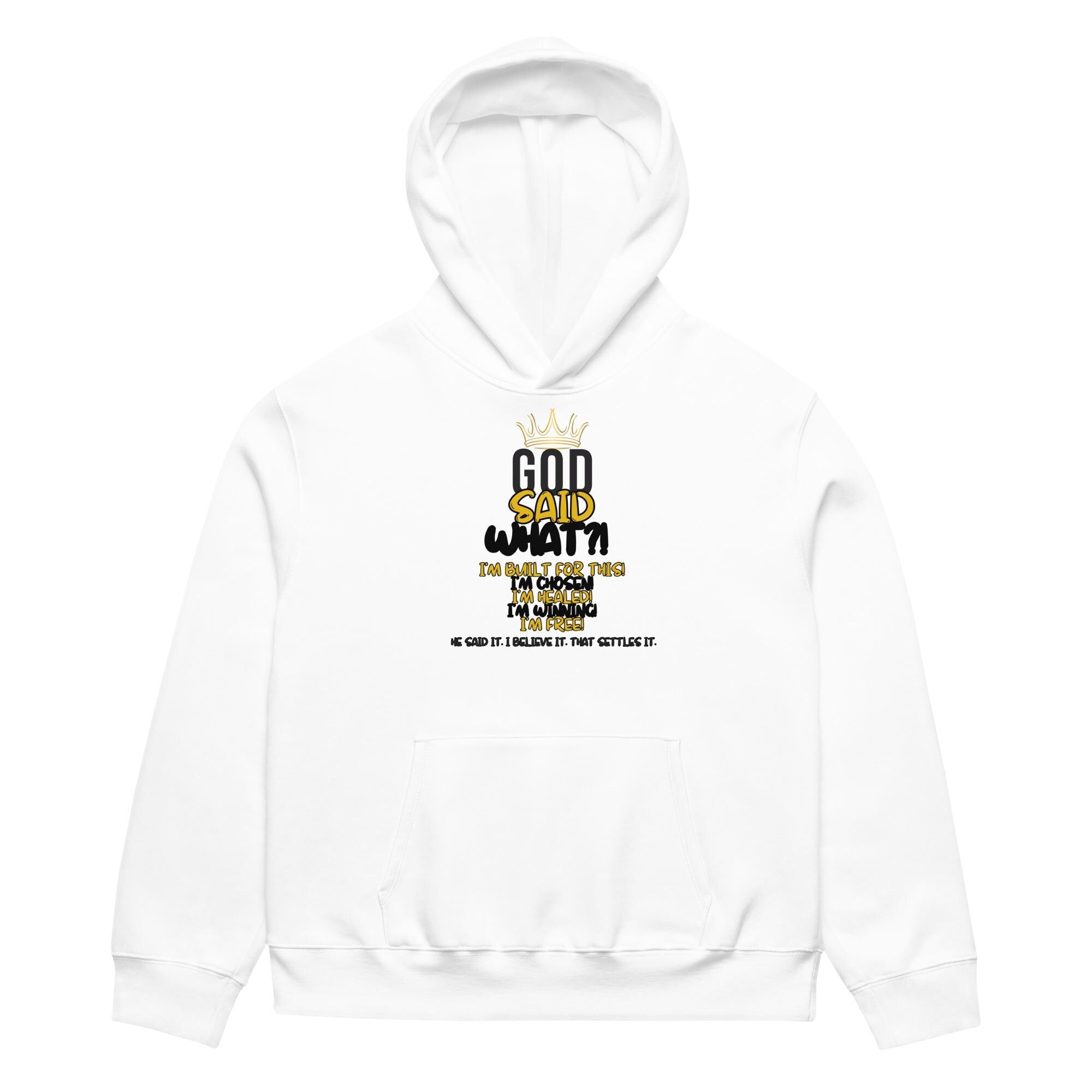 God Said What?! Oversized Faith Hoodie — Bold. Blessed. Unapologetic.