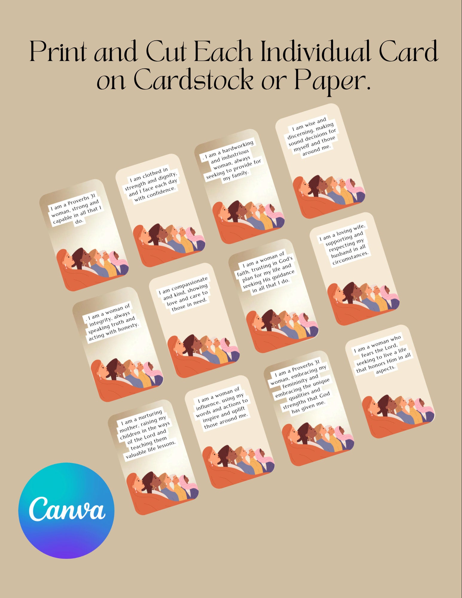 Printable Proverbs 31 Affirmation Cards