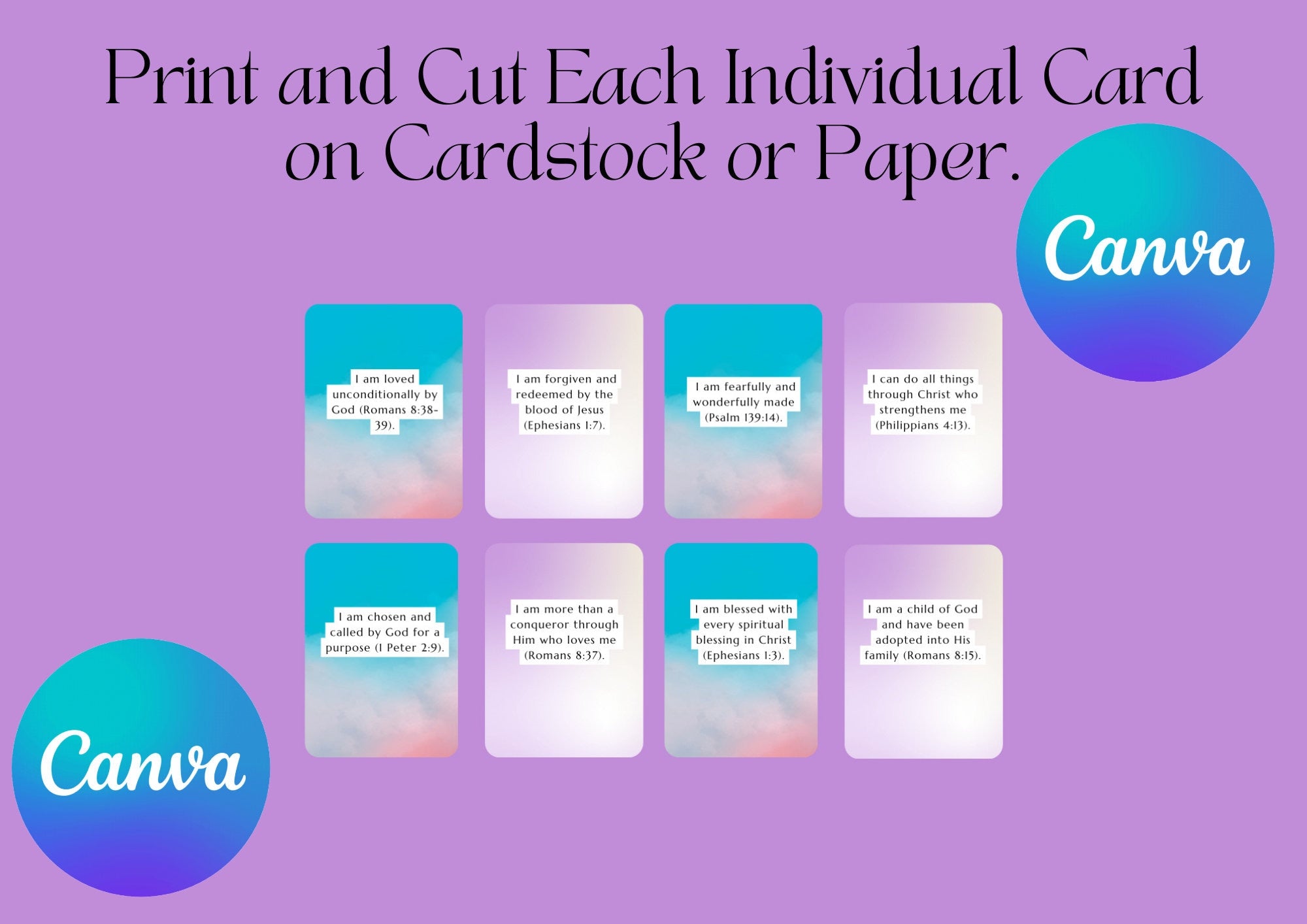 Bible Verse Affirmation Cards - Inspire and Uplift Your Soul