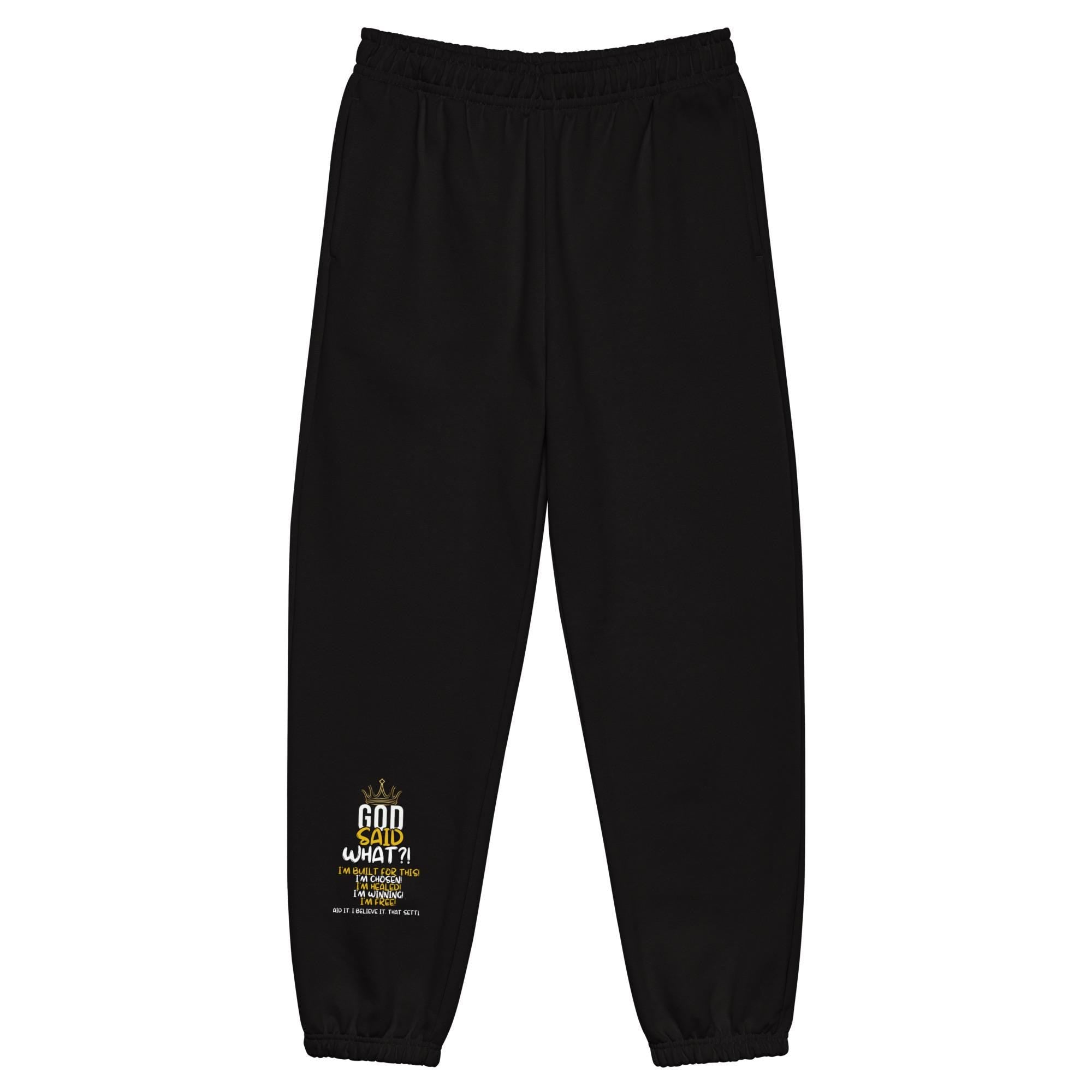 God Said What?! Faithwear Heavyweight Sweatpants — Bold, Blessed & Comfortable