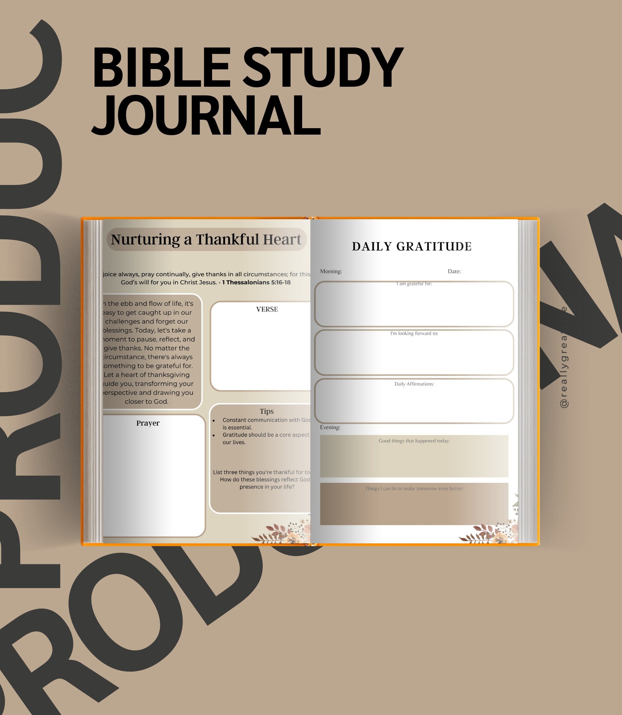 Customizable Digital Bible Study Journal Template - Printable Pages Included!