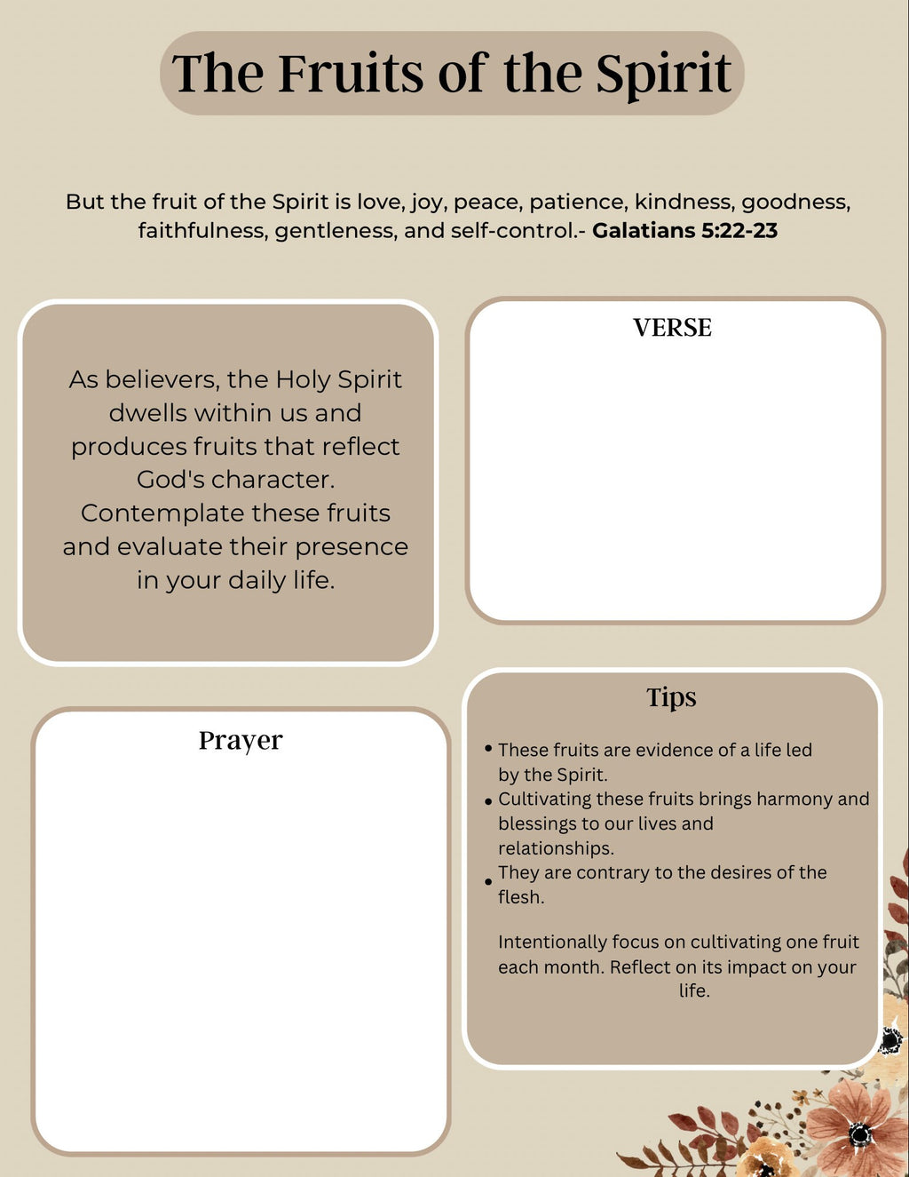 Customizable Digital Bible Study Journal Template - Printable Pages Included!