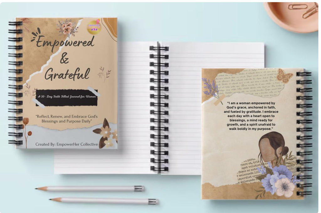 Empowered and Grateful: A 30-Day Digital Faith-Filled Journal for Women | Printable Christian Gratitude Journal | Daily Devotional for Women