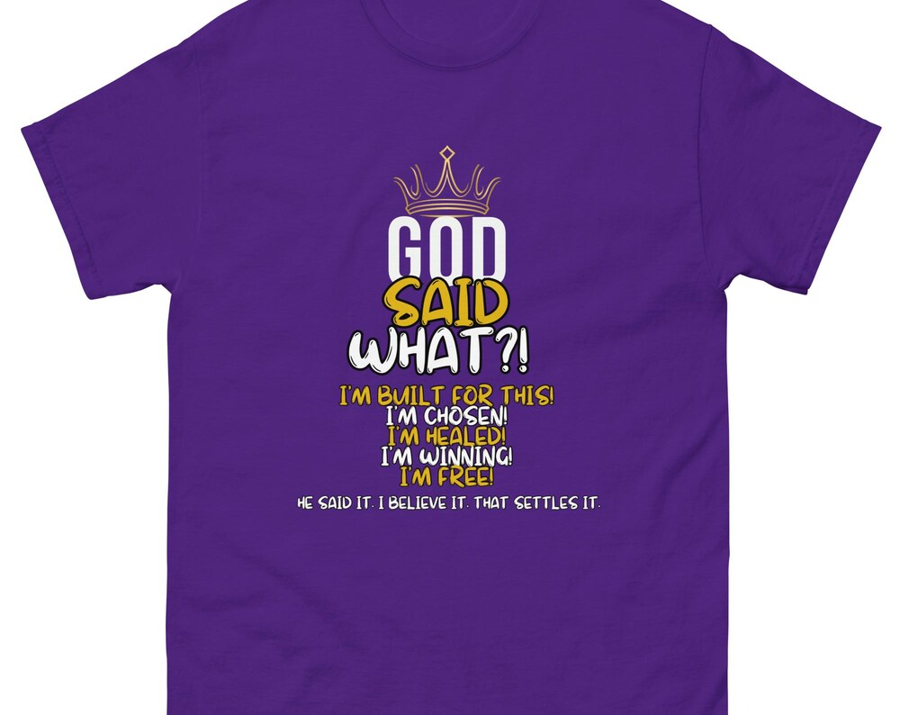 God Said What?! Purple Faith Tee